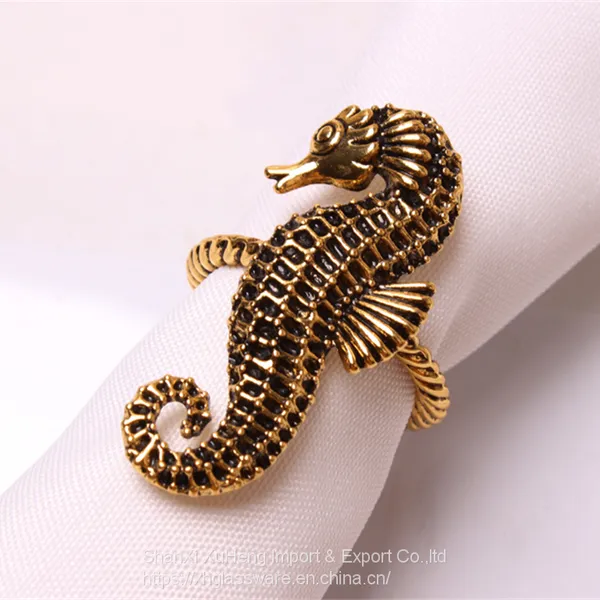 Marine Features Metal Napkin Rings Nautical Napkin Holders for Dining Table Banquet photo-4