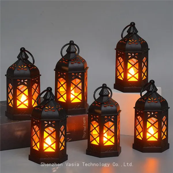 Hexagonal Wind Lamp Lantern Lamps, Retro Outdoor Hanging for Garden & Party Decorative Light photo-2
