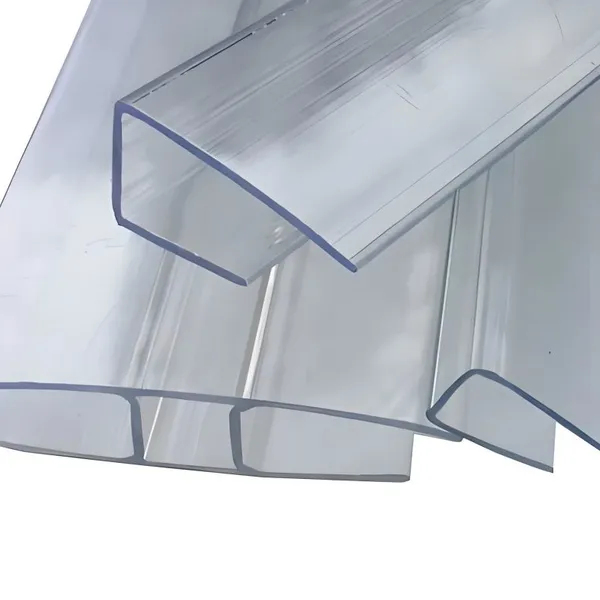 Polycarbonate Sheet Accessories Plastic Hollow End Cap Polycarbonate Connection SN03 Snap Cap for Connection Polycarboante Sheet