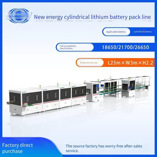 Non-standard Customized Production Line for Small Cylindrical Battery Pack Pack, Energy Storage Cells, and Power Battery Assembly