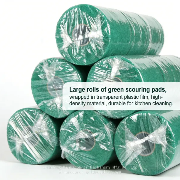 Heavy Duty Abrasive Green Scouring Pad Roll From Factory Supply photo-3
