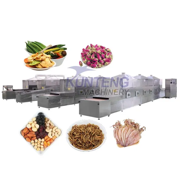 Microwave Dryer for Spice and Seasoning Tunnel Type Chili Ginger Microwave Drying Machine