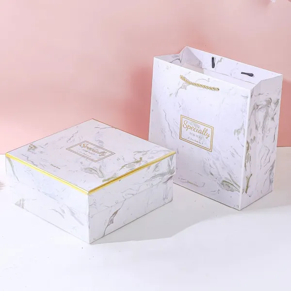 Pink Cute Paper Package Bag With Handle photo-3