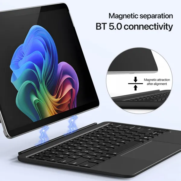Keyboard for Microsoft Surface 8 Bluetooth Wireless With 7-Color Backlit Keyboard For Surface 9 Touchpad Keyboard for Surface 10 photo-3