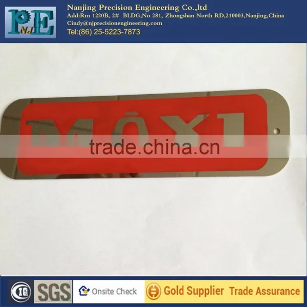 Jiangsu Stainless Steel Stamping Nameplate, Mirro Polished Badge With Back Sticker, OEM Photo Etch Machining photo-3