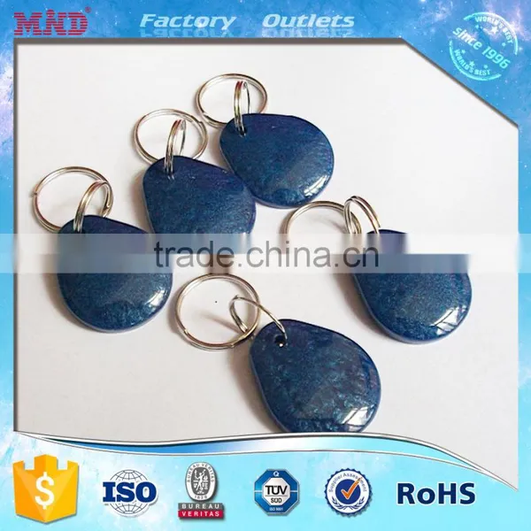 MDK13 FM11R08 Chip HF 13.56Mhz Rfid Keyfob Smart Key Tag Chain With Logo Number Printing photo-2