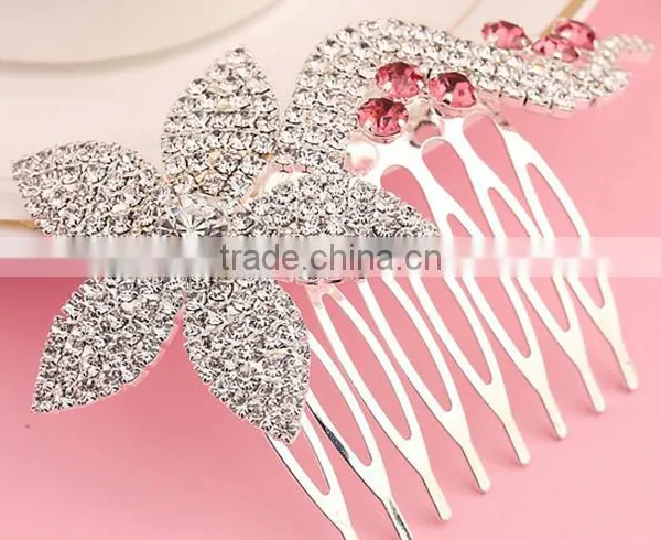 Fancy Bridal Head Piece Rhinestone Hair Comb High-end Hair Accessories photo-2