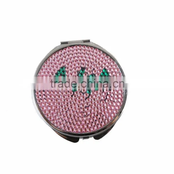 Pink and Green Custom Greek AKA Sorority LOGO Bling Compact Mirror Quality Choice photo-2