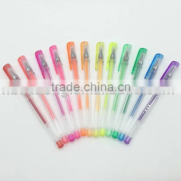 10 Kinds Metallic Colors Gel Pens for Children Coloring,colored Gel Ink Pen Set photo-4