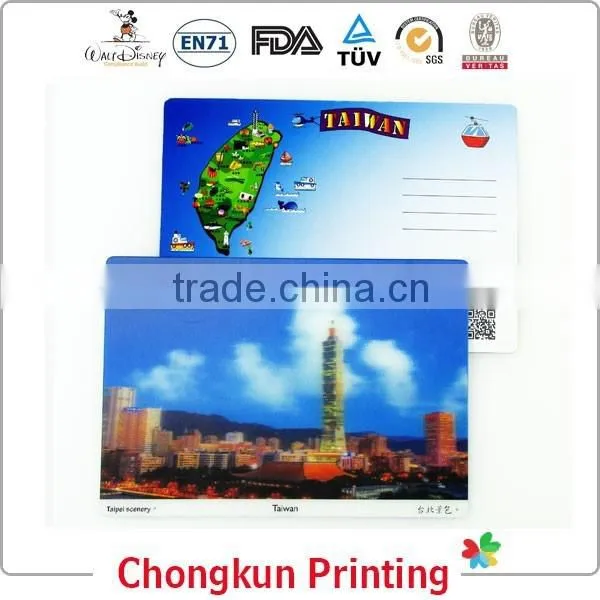 2015 New Production Factory 3d Lenticular Postcard