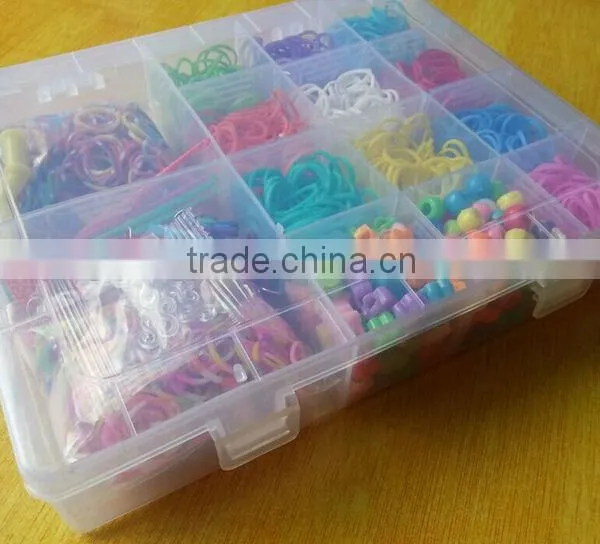 Top Quality Fashion Silicone Loom Bands Bracelet Kit in Bulk!!! Rubber Loom Bands Kit With Cheap Design DIY Bracelet!
