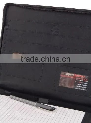 2016 Top Grade Business Handmade Zipper Leather Adjustable Padfolio Quality Choice photo-5
