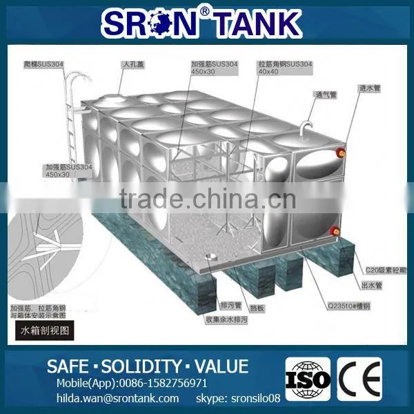 304 Food Grade Wholesale Panel Tank Price , Customized With China National Standard photo-3