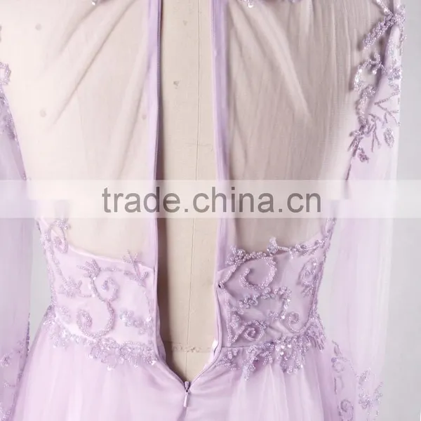 RSE714 Lilac Homecoming Dresses Rhinestone Long Evening Prom Dress photo-2