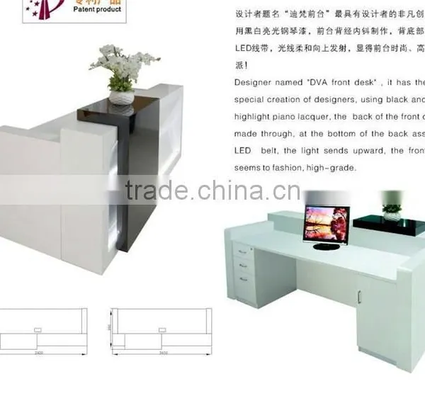 High Quality Supermarket Cashier Counter Table With LED Light Inside Quality Choice photo-3