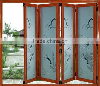 China Style Aluminum Glass Folding Door