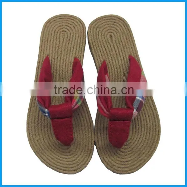 Rope Shape of Sole With Tubular Fabric Strap Flip Flop photo-3