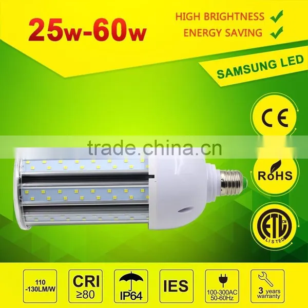 CE ROHS ETL High Lumens 130Lm/W 3 Years Warranty IP64 Waterproof 40W Dimmable Led Corn Light photo-4
