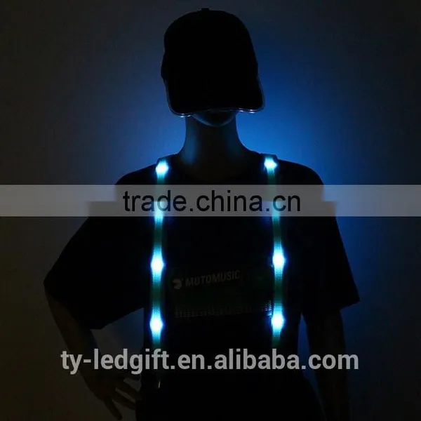Wholesale Nylon Suspenders Flashing Led Party Suspenders photo-6