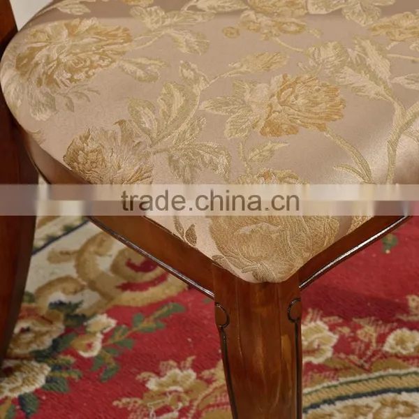 Home Commonly Used Table Chairs Set Wood Frame Fabric Side Chairs photo-5