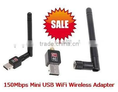 USB 2.0 Wireless Adapter 2.0 802.11n/g/b 2.4GHZ 150Mbps Wifi/WLAN Nano Mini New