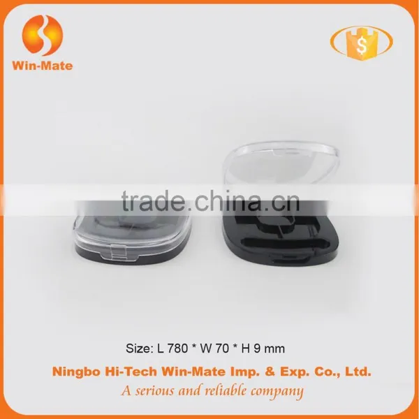 Simple Round Cosmetic Packing 5 Color Clear Cap Black Box Private Label Empty Palette photo-3