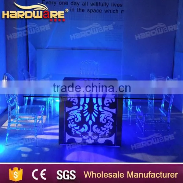 Supply All Kinds of LED Table and Chair Set,space Saving Glass LED Table photo-2