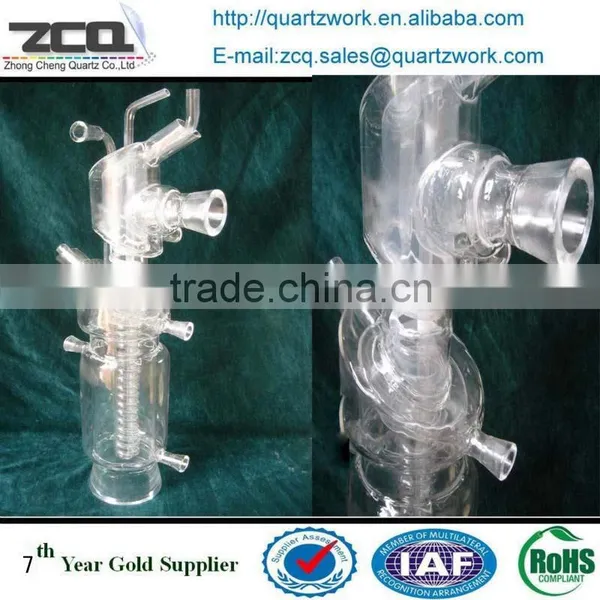 High Precision Quartz Glass Flask Lab Glass Reaction Vessel photo-2