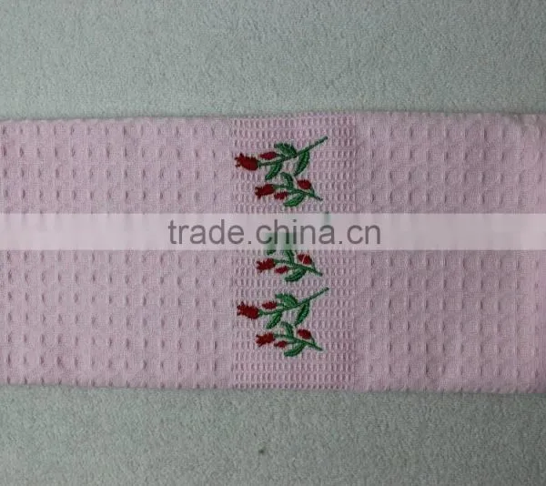 Hot Selling Product 2016 Waffle Weave Promotional Beautiful Embroidered Tea Towels photo-4