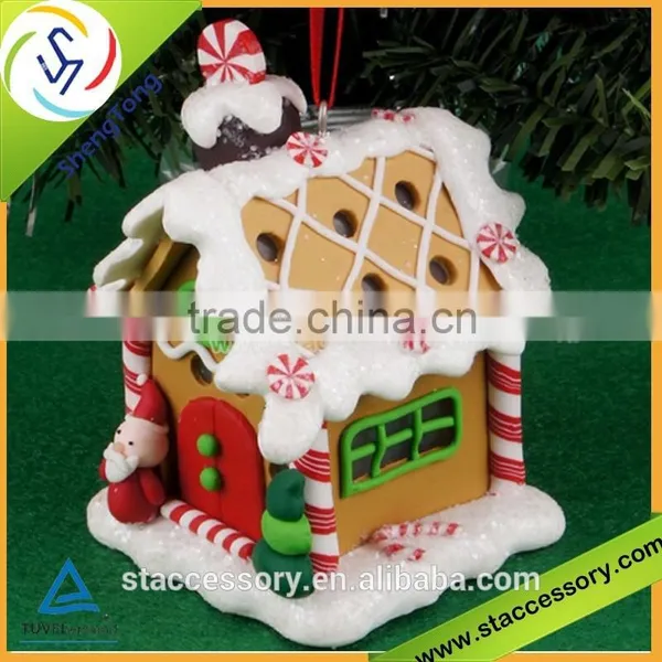 Handmade Fimo Clay Snowman House With LED Lights Innovation 2015