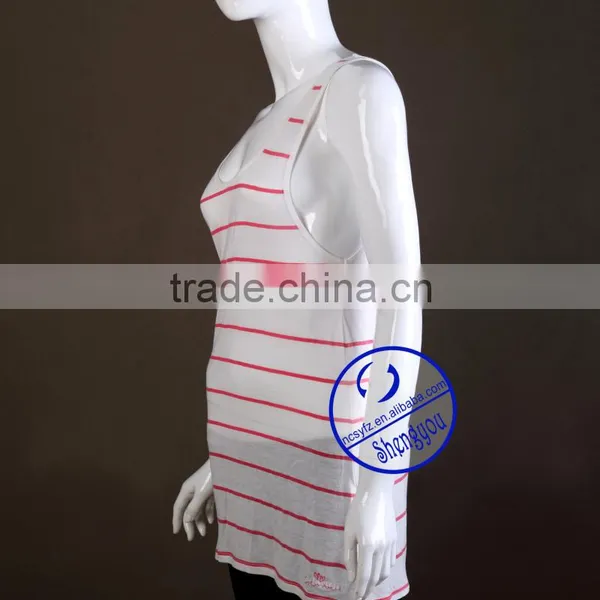 Custom Wholesale 100% Viscose Yarn Dyed Embroiederd Womens Tank Top photo-2