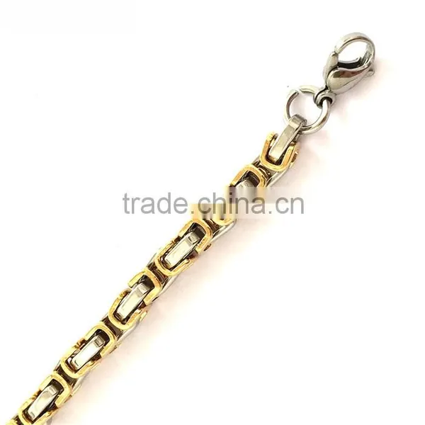 2016 Fashionable Jewelry Gold Plated 316l Stainless Steel Chain Bracelet for Men Supplier's Choice photo-3