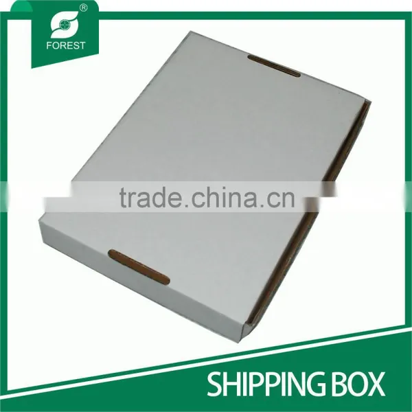 WHITE CORRUGATED PAPER SHIPPING BOXES WITH CUSTOM PRINT photo-3