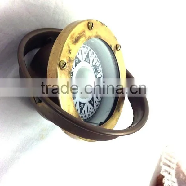 Nautical Brass Maritime Compass -GYROSCOPE ANTIQUE Compass 13513 photo-3