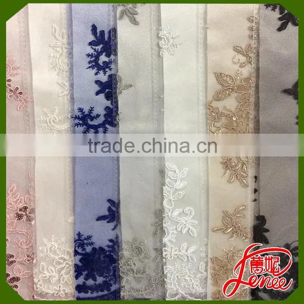 Classical Design Dress Choice Multicolor Sequined Beads Embroidery Fabric photo-4