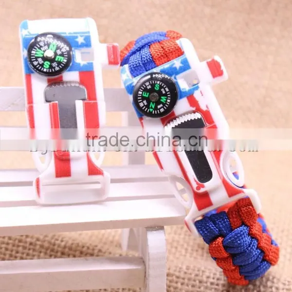 Cartoon Colorful Buckle Fire Starter and Whistle Buckle Multifunction Survival Buckle photo-3
