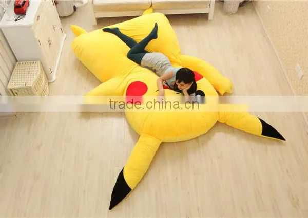 Newest Design Japan Stuffed Giant Pikachu Plush Bed Mattress With Memory Foam Sleepsuit Pokemon go Airbed Pikachu Mattress Sofa photo-4
