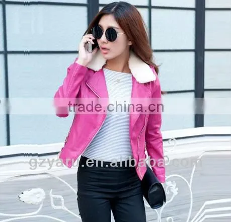 collar white fur jacket women