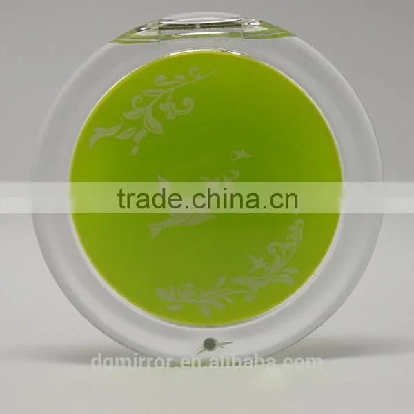 Lovely Round Ladies Cosmetic Mirror, Round Acrylic Pocket Mirror, Double Sided Round Purse Mirror