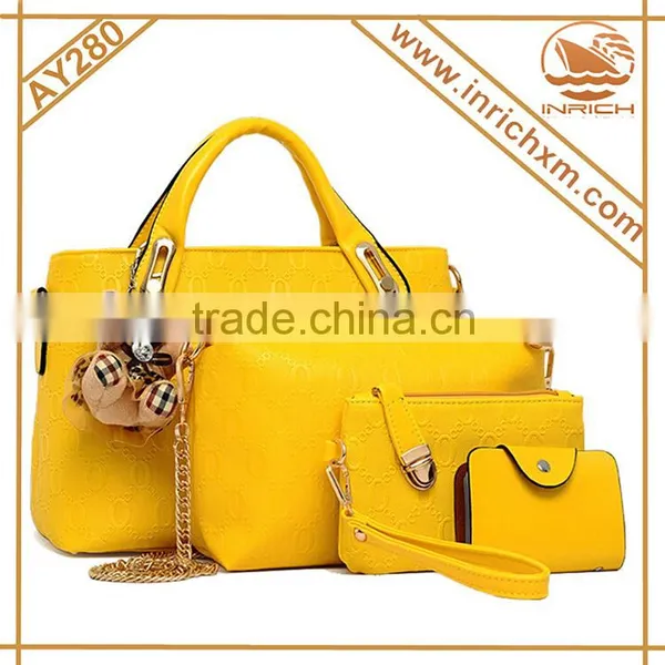 2016 New Designer China High Quality Elegent PU Leather Bags Set Women Tote Bags 4 Pcs Women Handbags Set for Quality Choice Most P photo-5