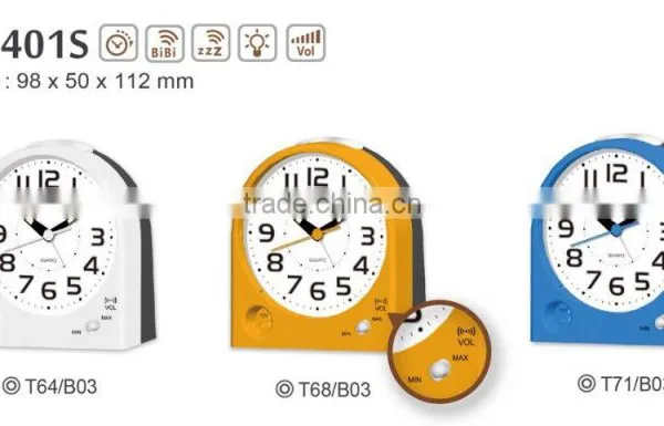 Volume Control Hotel Use Plastic Table Alarm Clock photo-2
