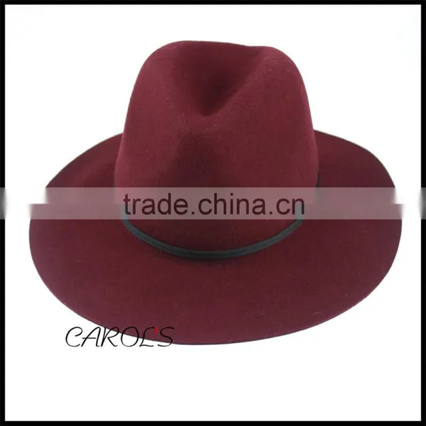 Womens Winter Felt Hat Simple Gentleman Hat Hat Simple Fedora Elegant Hat