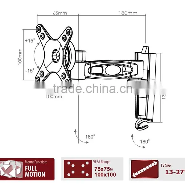 Adjustable Swivel TV Wall Mount Bracket (MLA02-111) photo-6