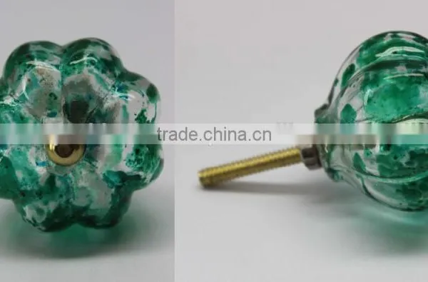 Frosted Glass Knob With Metal Fittings - 1.5 Inch photo-5
