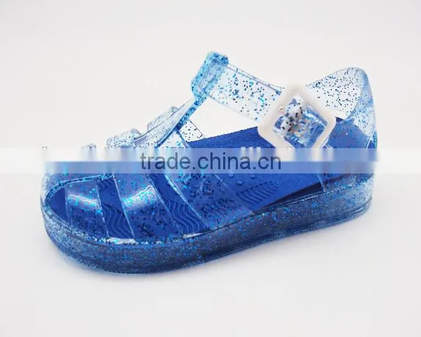 Clear PVC Jelly Sandals With Glitter for Children Quality Choice photo-3