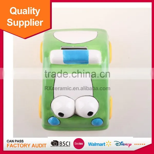 Hot Selling Car Shape Piggy Bank Ceramic Money Box With Handle photo-4