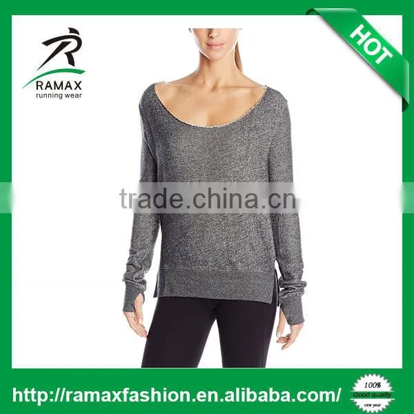 Ramax Custom Women Latest Design Backless Crush Pullover Sweatshirt Tops photo-2