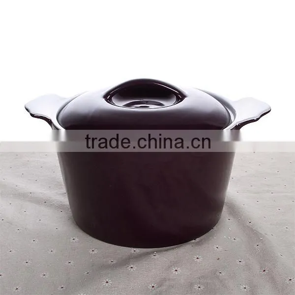 Color Glaze Stoneware Casserole Dish With Lid Factory Directly Sale photo-6