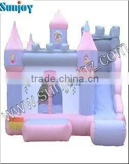 Nylon Inflatable Pink and Purple Castle and Bouncer/Bouncer With a Slide