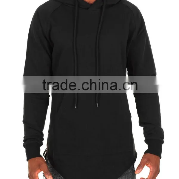Round Bottom Pullover side zips Hoodie